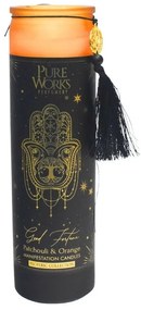 Arome Organická svíce Patchouli&amp;Orange 300 gszínes, magas üvegben, bojtokkal