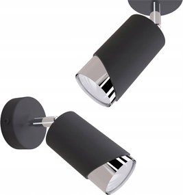 Mennyezeti Lámpa Fekete-ezüst Led Alatti fali lámpa 1xGU10