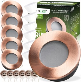 6x Halogén Låmpatest Hermetikus Mennyezeti låmpatest Led izzó GU10 1,5W