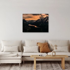Egy tó képe a hegyek között (70x50 cm)
