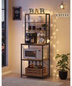 Polcos állvány MARGE barna/fekete