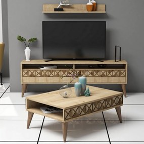 Nappali bútorszett, tölgy, 150 cm