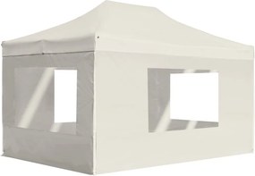 vidaXL krémszínű összecsukható rendezvénysátor falakkal 4,5 x 3 m