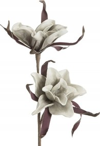 Dekoratív művirág 79 cm ezüst Eva habszivacsból