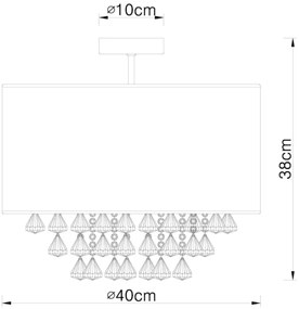 GLOBO 15188D3 - Mennyezeti lámpa AMY I 1xE27/60W/230V