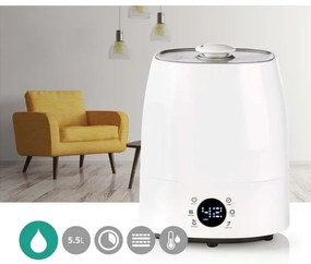 Nedis HUMI120CWT - Párásító LED kijelzővel 5,5 l 110W/230V