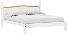 Kétszemélyes ágy CORONA fehér viasz 140x200