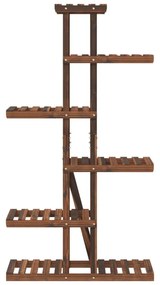 tömör fenyőfa virágtartó állvány 75x25x140,5 cm