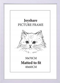 Képkeret Fehér Nagy 50x70cm Dekoratív Akril Üveg