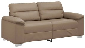 vidaXL kétszemélyes kapucsínó stílusú műbőr kanapé 140 cm