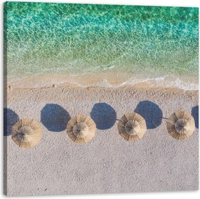 Vászonkép Tengerpart Pihenés Nyaralás Víz Hullámok 40X40 cm