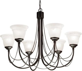 Elstead Lighting CARISBROOKE CB6-BLACK Csillár 6x60W/E14