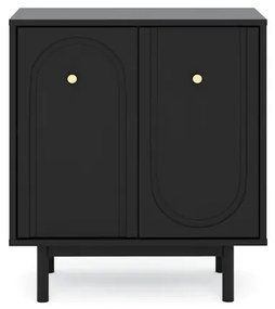 Komód Fekete Színben. MAZOMA 2D 79 cm.