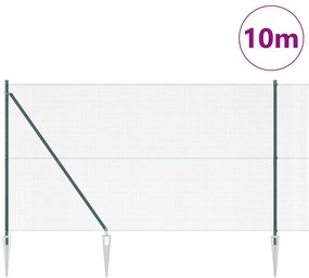 Hegesztett Drótkerítés 7 tűs poszttal zöld 1,5x10 m acél