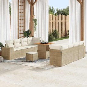 Kerti Kanapé Szett 11 pcs Beige és krém 80 x 80 x 71 cm
