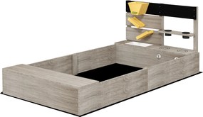 Outsunny Homokozó Konyhai Elemmel, Fa Homokpit, 154 x 80 x 60 cm, Fenntartható Tervezés 3-7 Éves Gyermekeknek, Kert, Szürke | Aosom