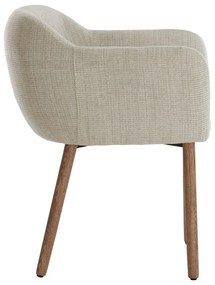 Bézs kárpitozott karfás étkezőfotel szett 2 db-os Blaine – Light &amp; Living