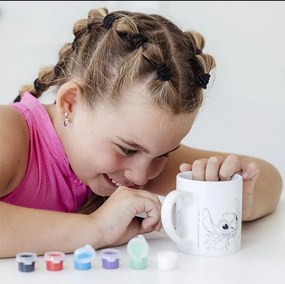 Disney Lilo és Stitch, A csillagkutya Alien festhető porcelán bögre 235 ml Díszdobozban