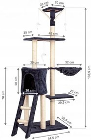 Macskakaparó/ macskafekhely Nessie 138 cm XL