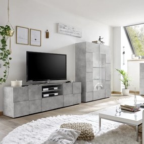 DAMA Beton Üvegajtós szekrény 2 ajtós