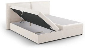Krémszínű ágyneműtartós boxspring ágy 180x200 cm Arendal – Cosmopolitan Design