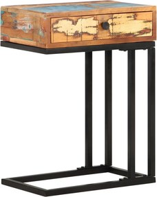 vidaXL U-alakú tömör újrahasznosított fa kisasztal 45 x 30 x 61 cm