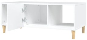 Fehér szerelt fa dohányzóasztal 102 x 50 x 40 cm