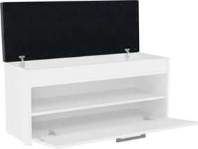 Aldabra Parma cipőtároló pad, 100x49x35 cm, fehér