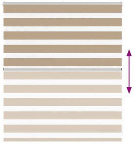 zebrafüggönnyel homokbarna szövetszélesség 115,9 cm poliészter