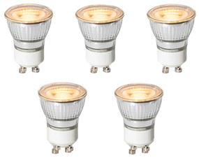5 db-os GU10 3 fokozatban dimmelhető LED izzó 35 mm 4W 200 lm 2200K