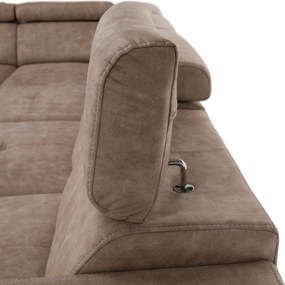 Ülőgarnitúra, bézs, balos, MALAGA BIG