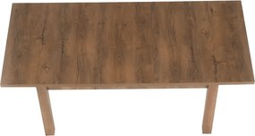 Széthúzható ebédlőasztal, tölgyfa lefkas, 160-203x90 cm, MONTANA STW