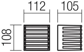 Redo 90639-LED Kültéri fali lámpa BLAZE LED/12W/230V 3000K IP54 antracit