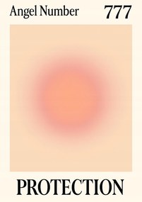 Poszter 21x30 cm Angel Number 777 protection angyal számok A4