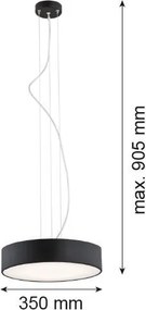ARGON 3350 DARLINGED Modern Led Függesztett Lámpa Fekete LED IP20