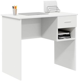 Fehér Asztal tárolóval 90x49.5x75 cm Mérnöki fa