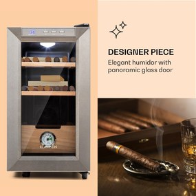 Klarstein El Presidente 23, humidor, 23 liter, 45 W, érintős vezérlés, bükkfa, LED