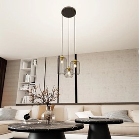 Emibig modern függeszték vander fekete arany emi1364/3prem