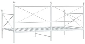 kanapéágy matrac nélkül fehér 100x190 cm acél