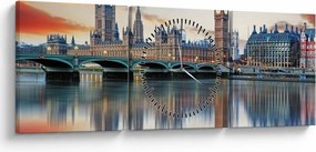 Kép - a Parlament londoni házai (órával) (90x30 cm)