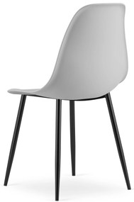 AKCIÓ Világosszürke OSAKA szék fekete lábakkal II. osztály