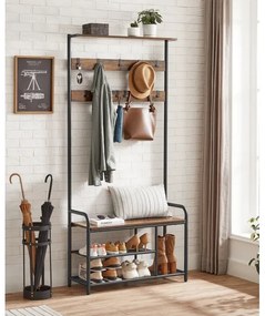 NAVOR álló fogas barna/fekete