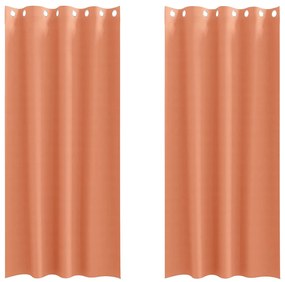 Függönyök függönyökkel 2 pcs Terrakotta 245x140cm Poliészter