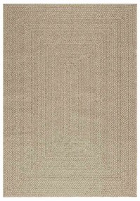 ZIZUR bézs juta hatású beltéri és kültéri szőnyeg 140 x 200 cm