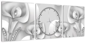 Kép - Virágos dizájn (órával) (90x30 cm)