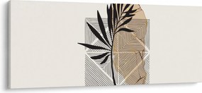Kép - Absztrakció trópusi levelekkel N⁰1 (120x50 cm)