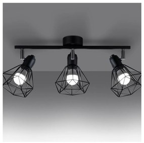 Fekete mennyezeti lámpa ø 10 cm Varpu – Sollux