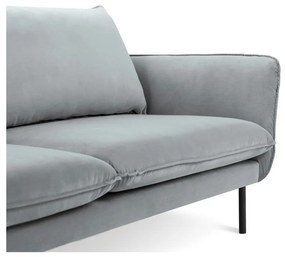 Vienna világosszürke bársony kanapé, 200 cm - Cosmopolitan Design