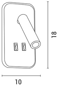 LED Fali spotlámpa IRIS LED/14W/230V 3000K fehér