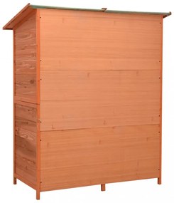 tömör fenyőfa kerti szerszámfészer 136x75x160 cm